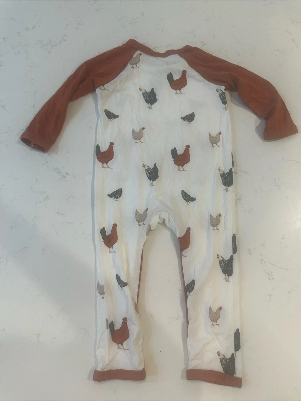 Kyte Baby chicken long sleeved romper